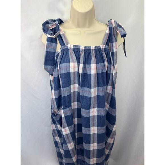 NWT - Maternity HATCH The Alexia Dress in Blueberry Plaid - Picture 1 of 16